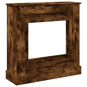vidaXL Borde de chimenea madera ingenier&iacute;a roble ahumado 90x30x90 cm