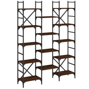 vidaXL Estanter&iacute;a madera de ingenier&iacute;a roble marr&oacute;n 127,5x28,5x172,5cm