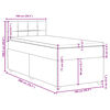 vidaXL Cama box spring con colch&oacute;n tela azul 100x200 cm
