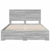vidaXL Estructura de cama con cabecera Gris Sonoma 150 x 200 cm