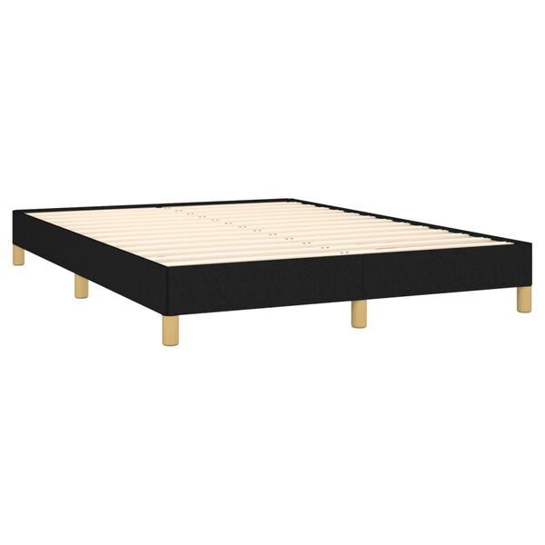 vidaXL Cama sin colchón tela negro 160x200 cm