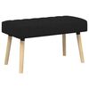 vidaXL Banco con tapizado en canal Negro 80 x 40 x 46 cm Tela