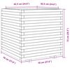 vidaXL Jardinera madera maciza de pino marr&oacute;n cera 70x70x72 cm