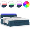 vidaXL Estructura de cama otomana colchones terciopelo azul oscuro