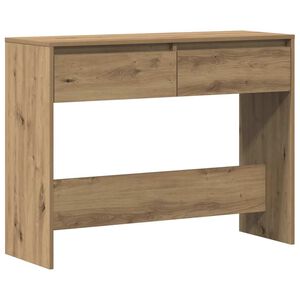 vidaXL Mesa consola madera ingenier&iacute;a roble artesanal 100x35x76,5 cm
