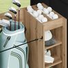 vidaXL Armario de Golf con rueda Liso Roble artesanal 90 x 45 x 98 cm