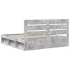 vidaXL Estructura de cama Concreto 200 x 200 cm Madera de pino macizo