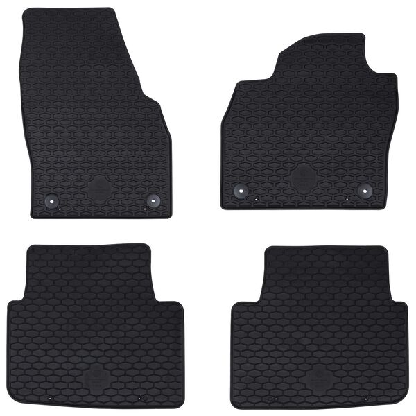 vidaXL Alfombrilla de Coche 4 pcs Negro KAMIQ , SCALA Goma