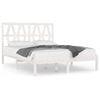 vidaXL Estructura de cama de madera maciza de pino blanco 140x190 cm