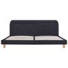 vidaXL Estructura cama con LED sin colch&oacute;n tela gris oscuro 180x200 cm
