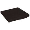 vidaXL Encimera de ba&ntilde;o madera tratada marr&oacute;n oscuro 60x60x(2-6) cm