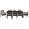 vidaXL Conjunto de Comedor de Jard&iacute;n 9 pcs Marr&oacute;n rat&aacute;n sint&eacute;tico