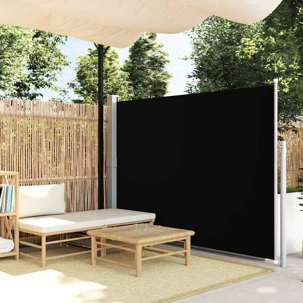 vidaXL Toldo lateral de jardín o terraza 160x300 cm negro