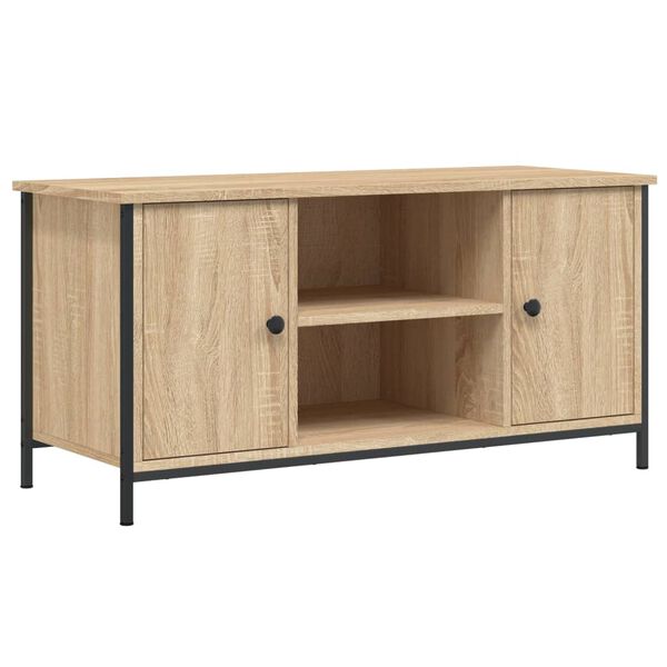 vidaXL Mueble para TV madera contrachapada roble Sonoma 100x40x50 cm