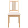 vidaXL Sillas de comedor con cojines 2uds madera maciza natural caucho
