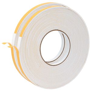 vidaXL Cinta de espuma autoadhesiva 2 uds. Blanco 10mm x 10m Espuma CR