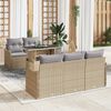 vidaXL Conjunto de sofá de jardín 6 pcs Beige ratán sintético