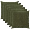 vidaXL Funda de almohada 6 uds. HEERLEN Verde 80 x 80 cm