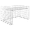 vidaXL Cobertizo de cortac&eacute;sped con arriate alambre acero 110x80x60 cm