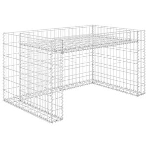 vidaXL Cobertizo de cortac&eacute;sped con arriate alambre acero 110x80x60 cm