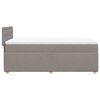 vidaXL Cama box spring con colch&oacute;n tela gris taupe 100x200 cm