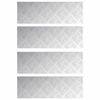 vidaXL Pelda&ntilde;o 4 uds. 75 x 25 cm Plateado Aluminio Rectangular