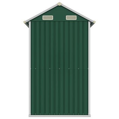 vidaXL Cobertizo de jardín acero galvanizado verde 192x152,5x237 cm