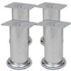 vidaXL 4 Patas Redondas para Sof&aacute; 120 mm (Color Cromo)