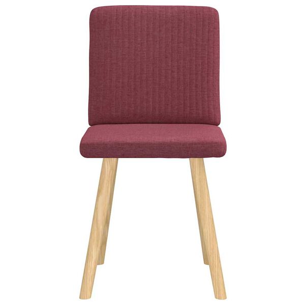 vidaXL Sillas de comedor 2 unidades tela rojo tinto
