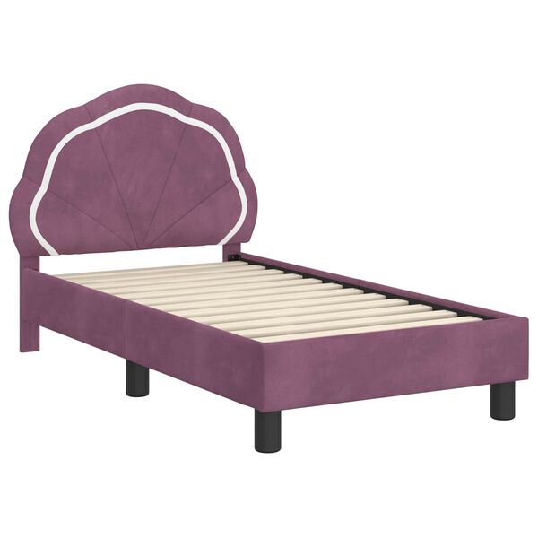 vidaXL Estructura de cama para niños pequeños con cabecera Morado