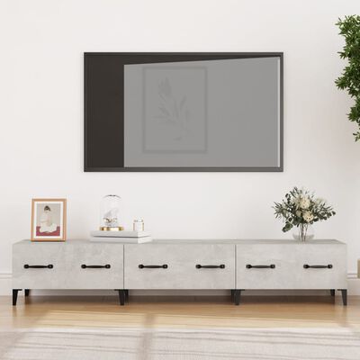 vidaXL Mueble de TV madera contrachapada gris hormigón 150x34,5x30 cm