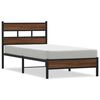 vidaXL Estructura de cama sin colch&oacute;n madera marr&oacute;n roble 80x200 cm