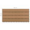 vidaXL Tile de Decking 6 pcs Marr&oacute;n 60 x 30 cm WPC