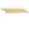 vidaXL Toldo de pie manual retráctil amarillo y blanco 400x300 cm