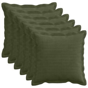vidaXL Funda de almohada 6 uds. HOUTEN Verde 30 x 30 cm pana