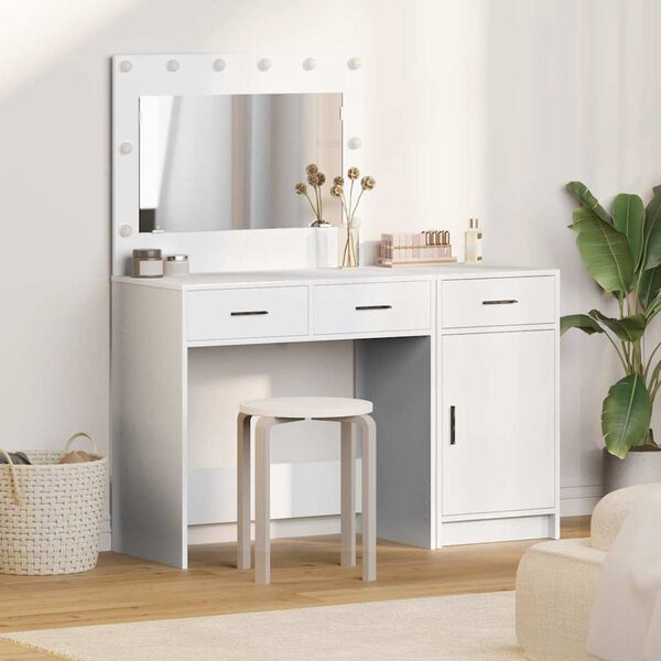 vidaXL Mesa de tocador con caj&oacute;n 2 pcs Blanco 40 x 41 x 75 cm