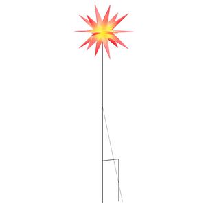 vidaXL L&aacute;mpara de Navidad con LED y estaca tierra plegable roja 57 cm
