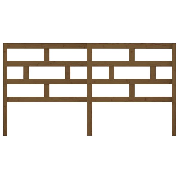 vidaXL Cabecero de cama madera maciza de pino marr&oacute;n miel 206x4x100 cm