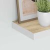 vidaXL Estante flotante pared 2 uds MDF roble y blanco 23x23,5x3,8 cm
