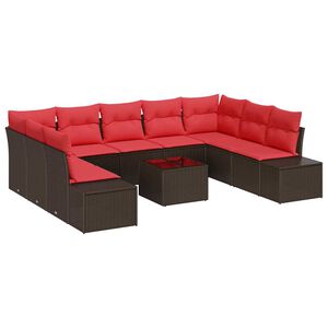 vidaXL Conjunto de sof&aacute;s de jard&iacute;n 9 uds. 8-N&uacute;mero de plazas