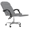 vidaXL Silla de oficina reclinable de tela gris claro