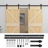 vidaXL Puerta Corredera 2 uds. 90 x 210 cm Madera de Pino Maciza