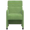 vidaXL Sillas de Comedor con Ruedas 2 pcs Verde claro 58 x 65 x 98 cm