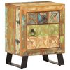 vidaXL Mesita de noche de madera maciza reciclada 40x30x50 cm
