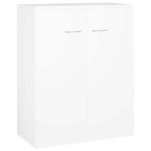 vidaXL Aparador de madera contrachapada blanco 60x30x75 cm
