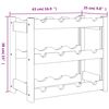 vidaXL Botellero para 12 botellas madera maciza de pino marrón