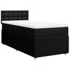 vidaXL Cama box spring con colch&oacute;n tela negro 90x200 cm