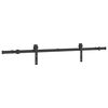 vidaXL Kit de herrajes para puertas correderas acero negro 183 cm