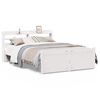 vidaXL Estructura de cama con cabecero sin colch&oacute;n blanco 140x200 cm