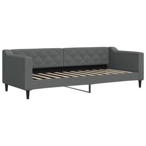 vidaXL Sof&aacute; cama sin colch&oacute;n tela gris oscuro 80x200 cm